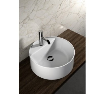 Lavabo tondo 45 da appoggio monoforo OL-LIL4245101
