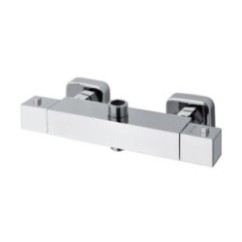 THERMO Termostatico doccia esterno con attacco superiore e deviatore integrato finitura cromo