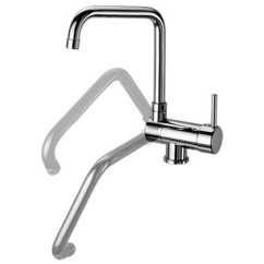 RING miscelatore per lavello sottofinestra finitura cromo