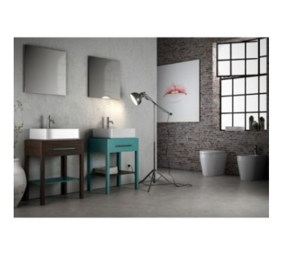 TRATTO Lavabo da appoggio monoforo Rettangolare 65