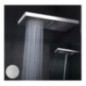WATER FALL Soffione rettangolare con getto e cascata in acciaio 26x52 finitura satinato