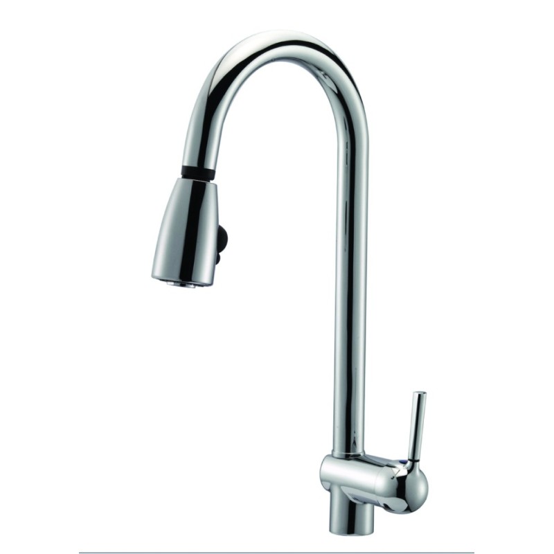 FLEX monocomando per lavello con doccia finitura cromo