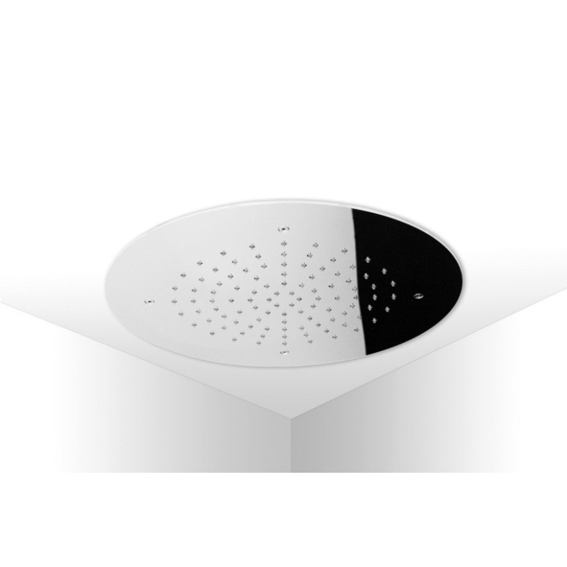 Soffione doccia ad  incasso tondo diam.300 in acciaio inox finitura satinato - circle 1600