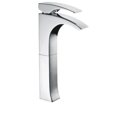 LASER Monocomando lavabo alto con piletta click-clack finitura cromo