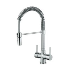 IDEALAQUA Miscelatore da cucina 3 vie per trattamento acque,  finitura cromo