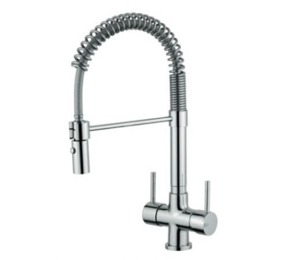 IDEALAQUA Miscelatore da cucina 3 vie per trattamento acque,  finitura cromo