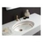 OVALE lavabo sottopiano finitura doppio filo oro