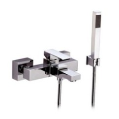 SKYLINE miscelatore vasca esterno con kit doccia finitura cromo