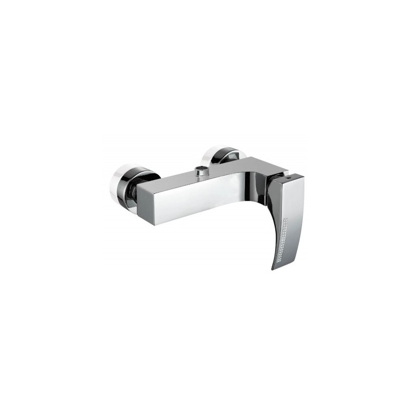 CRYSTAL Monocomando doccia esterno con attacco superiore finitura cromo