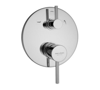 GLOBO Monocomando doccia incasso con deviatore tre uscite finitura cromo