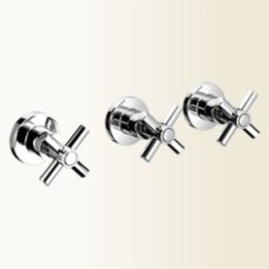 YUPPY Gruppo vasca/doccia ad incasso con deviatore 2 uscite finitura nickel spazzolato