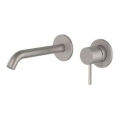 TOKYO STEEL Miscelatore monocomando lavabo da incasso in acciaio inox