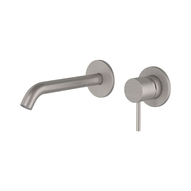 TOKYO STEEL Miscelatore monocomando lavabo da incasso in acciaio inox