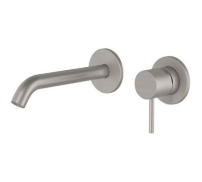 TOKYO STEEL Miscelatore monocomando lavabo da incasso in acciaio inox