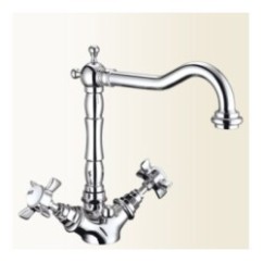 LIVINGSTONE monoforo lavabo con canna alta finitura oro
