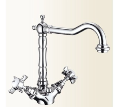 LIVINGSTONE monoforo lavabo con canna alta finitura oro