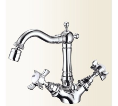 LIVINGSTONE monoforo bidet con canna alta finitura oro