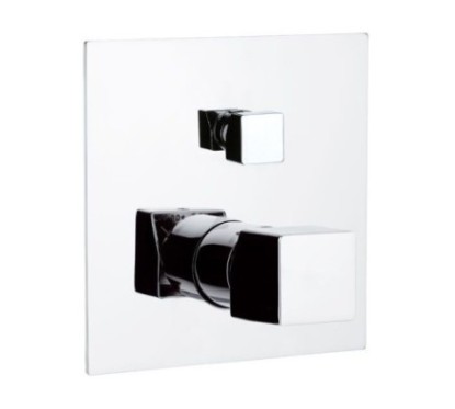 CUBE WATERFALL miscelatore vasca-doccia incasso con deviatore finitura cromo