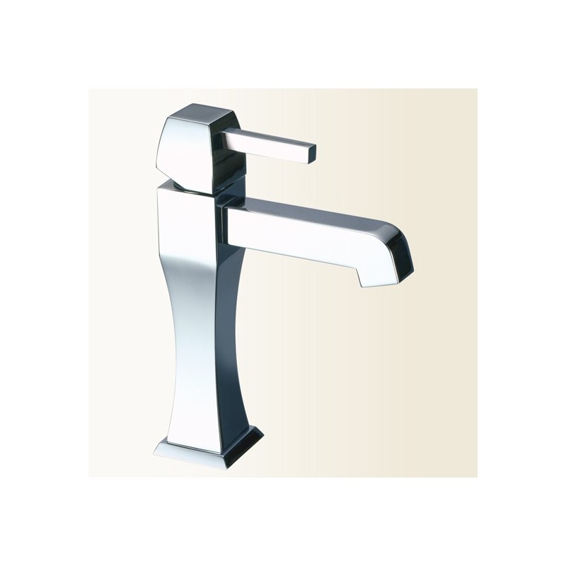 CHARLOTTE miscelatore monocomando lavabo senza scarico finitura nickel spazzolato