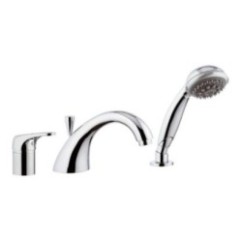 ECO Miscelatore bordo vasca con doccia estraibile finitura cromo