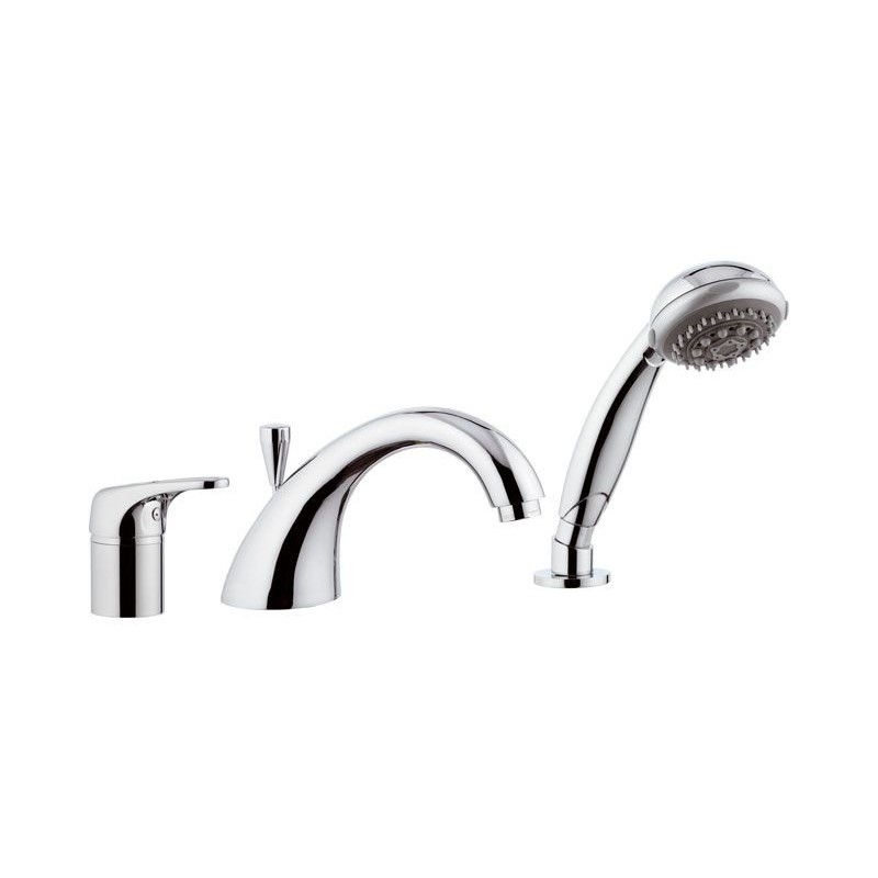 ECO Miscelatore bordo vasca con doccia estraibile finitura cromo