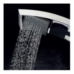 IDEA INOX pannello doccia in acciaio inox e abs con miscelatore monocomando finitura cromo