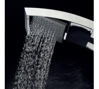 IDEA INOX pannello doccia in acciaio inox e abs con miscelatore monocomando finitura cromo