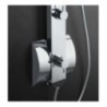 IDEA INOX pannello doccia in acciaio inox e abs con miscelatore monocomando finitura cromo