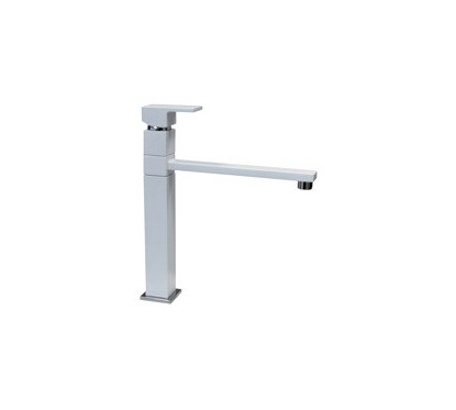 QUAMIXL miscelatore monocomando quadro con bocca a fontana finitura microultragranit tartufo