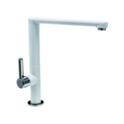 ZENMIX miscelatore monocomando con canna piatta finitura microultragranit bianco latte