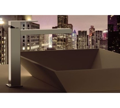 SKYLINE monocomando lavabo alto con scarico finitura cromo