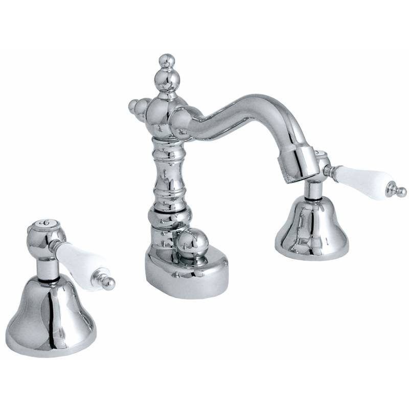 IRIS batteria bidet con scarico finitura cromo