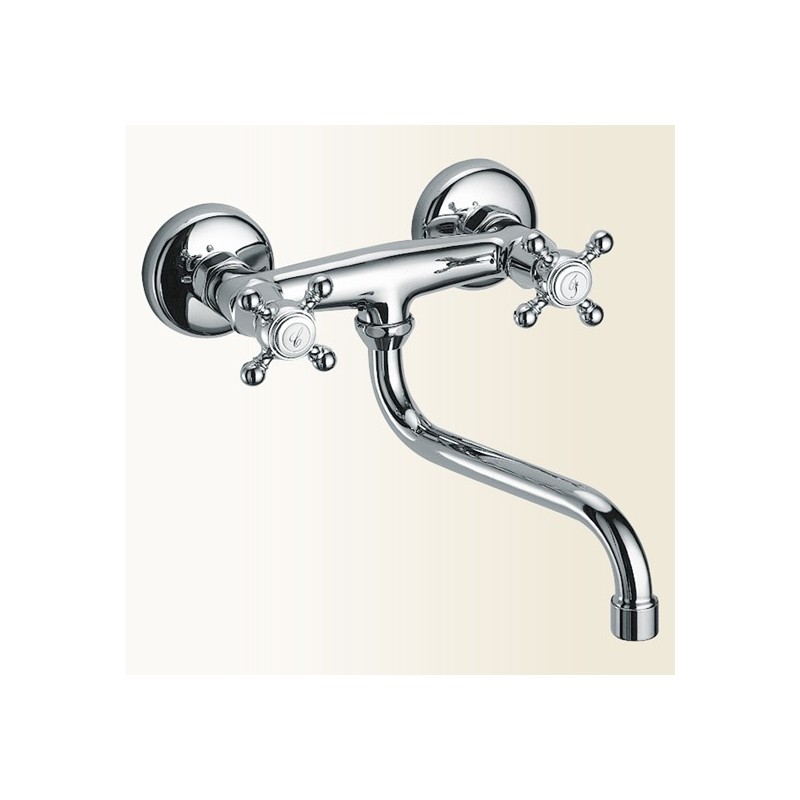 PAPIRO gruppo lavello a parete finitura vecchio rame