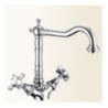 LIVINGSTONE monoforo lavabo con canna alta finitura cromo