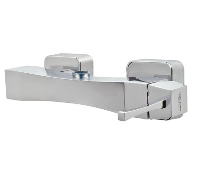 EOS Monocomando doccia esterno con attacco superiore finitura nero opaco