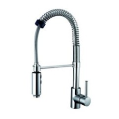 HYPERFLEX monocomando per cucine professionali con doccia a 2 getti finitura cromo