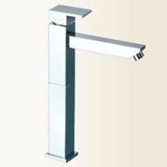 VICKY miscelatore monocomando lavabo alto e bocca lunga finitura nickel spazzolato