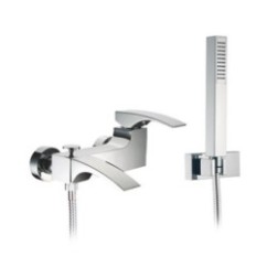 LASER Monocomando vasca esterno con kit doccia finitura cromo