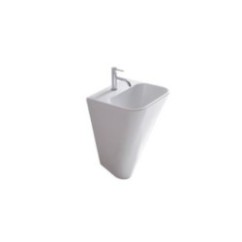 MEG11 lavabo sospeso cm 45x40 monoforo finitura bianco