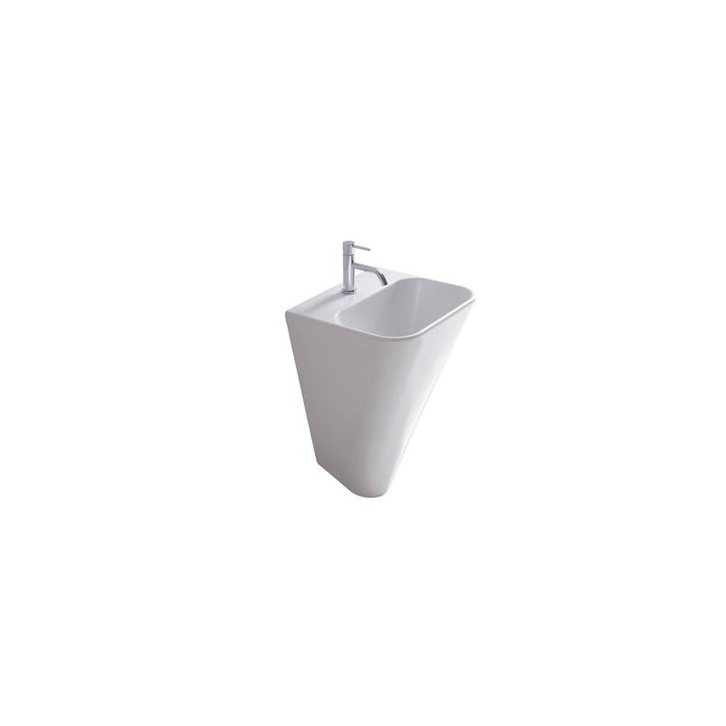 MEG11 lavabo sospeso cm 45x40 monoforo finitura bianco