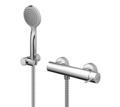 TRENDY Monocomando doccia esterno con kit doccia finitura cromo