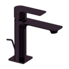 Ambition monocomando lavabo con scarico finitura nero opaco