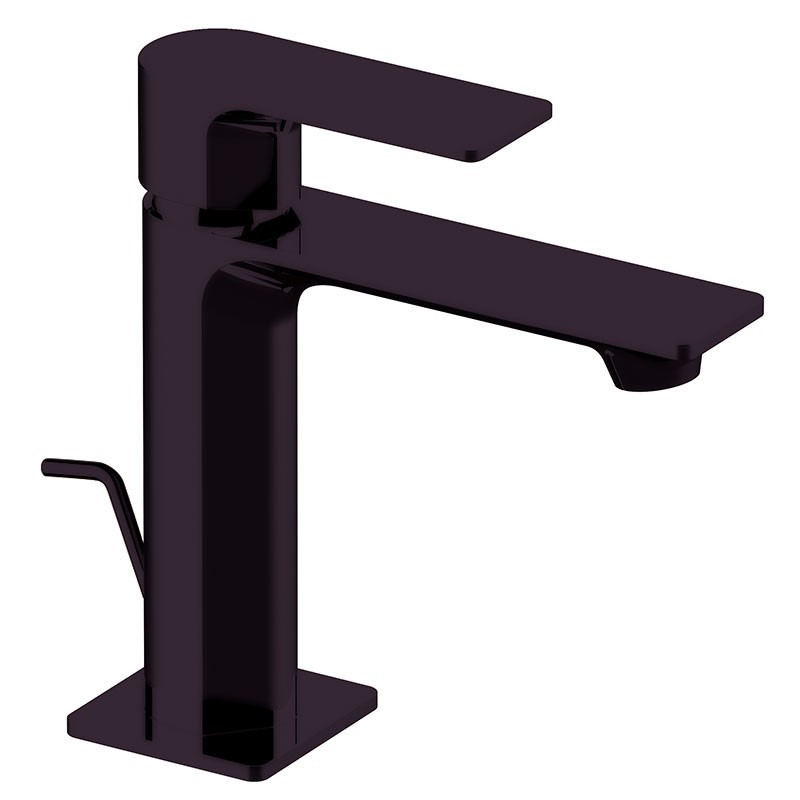 Ambition monocomando lavabo con scarico finitura nero opaco