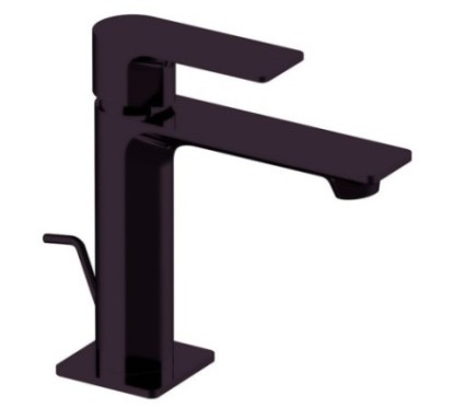 Ambition monocomando lavabo con scarico finitura nero opaco