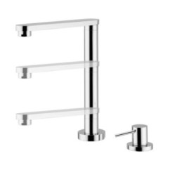 HI-TECH rubinetto monocomando lavello sottofinestra con canna abbattibile 248 mm