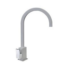 QUADRO10 miscelatore monocomando con canna quadrata finitura microultragranit tartufo/cromo