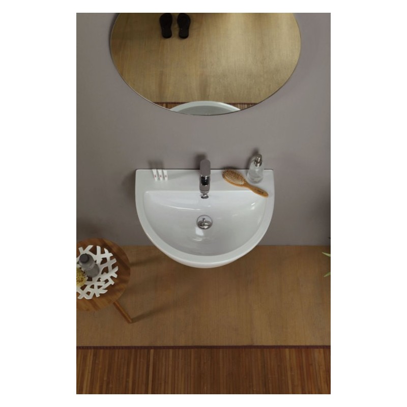 YOUNG lavabo sospeso 60 cm finitura bianco lucido