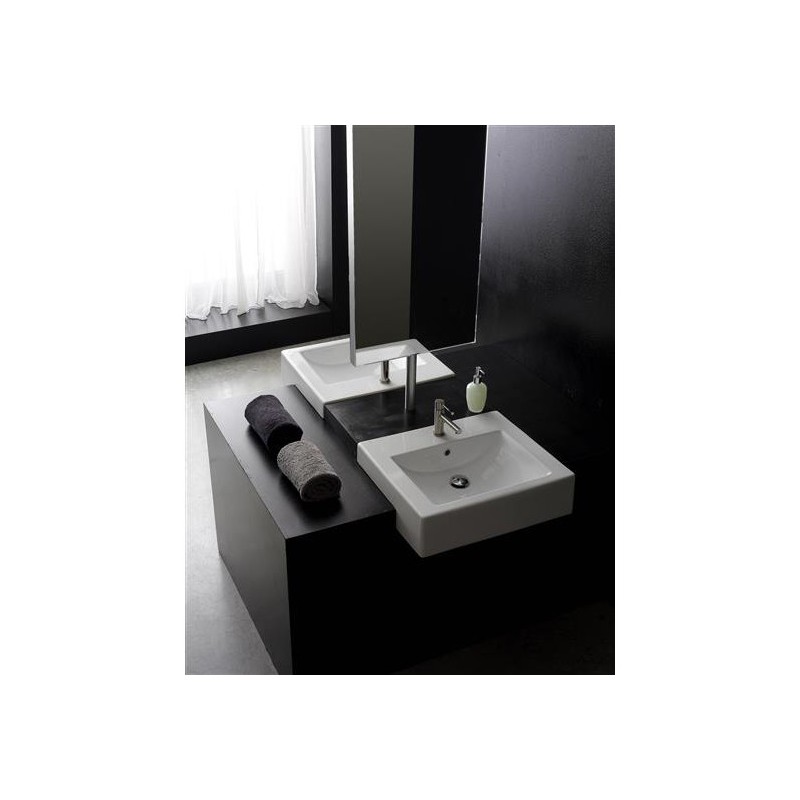 SQUARE 60D lavabo da semincasso