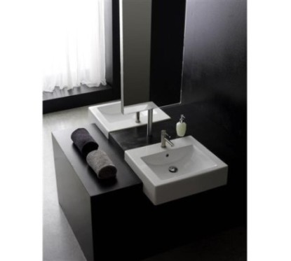 SQUARE 60D lavabo da semincasso