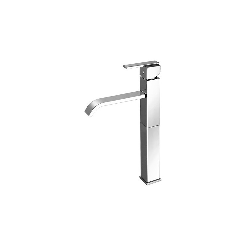 KLIP Miscelatore per lavabo con prolunga 130 mm e bocca lunga finitura nickel spazzolato
